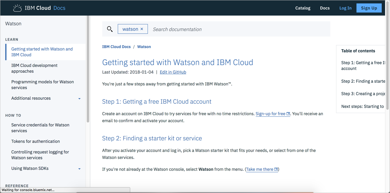 Watson and IBM Cloud