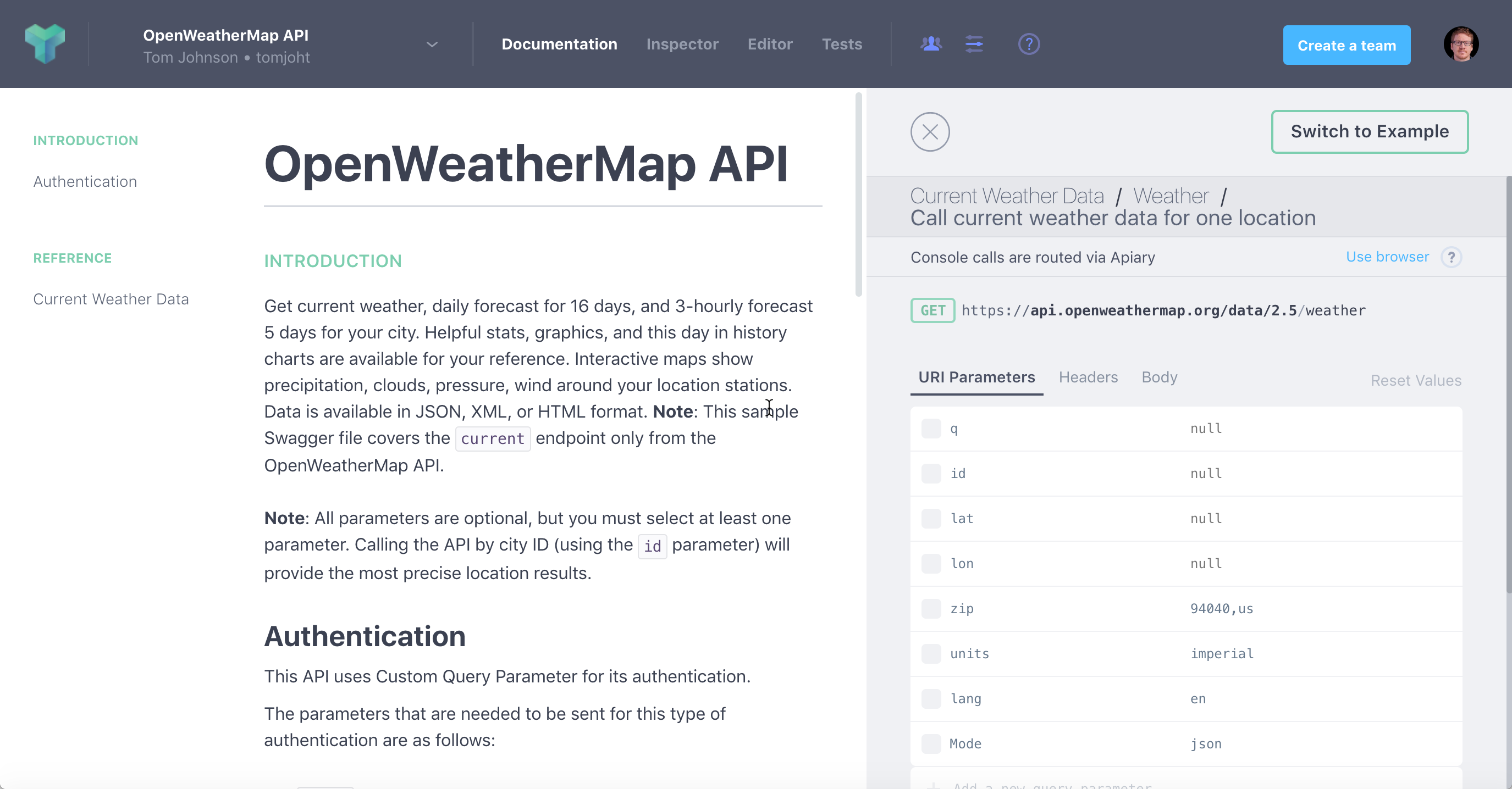 Документы api