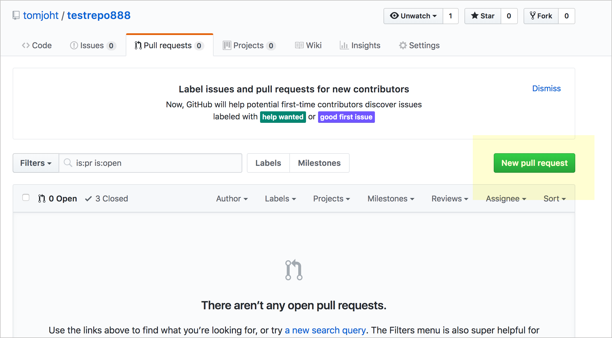 New pull request